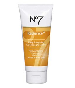 no7 radiance+ daily energising exfoliating cleanser (100ml)