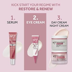 No7 Restore & Renew Serum & Eye Cream Bundle - Includes Face & Neck Multi Action Serum and Multi Action Eye Cream - Skincare Kit for Face, Neck and Eyes - 2-Piece Bundle