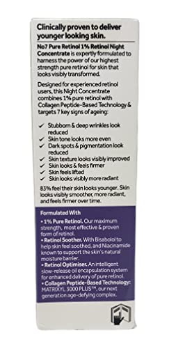 No. 7 No 7 Pure Retinol Skincare Bundle - Contains Pure Retinol Night Concentrate (1 fl oz) and Post Retinol Soother (1.69 fl oz) - No 7 Pure Retinol Fragrance Free Beauty Set, 2 Piece Set