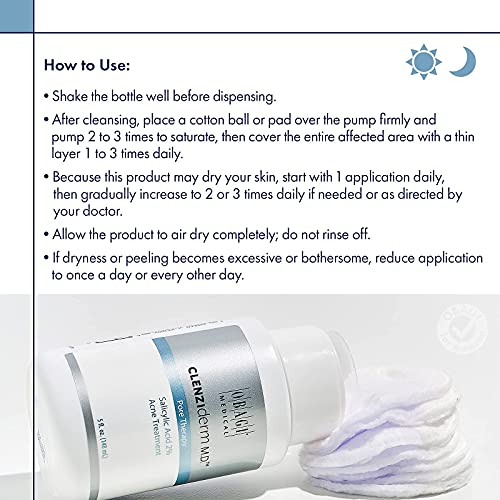Obagi Medical CLENZiderm M.D. - Pore Therapy Acne Spot Treatment - Face Toner With 2% Salicylic Acid for Oily & Pimple Prone Skin - Use in Daily Morning Regimen-5 Fl Oz