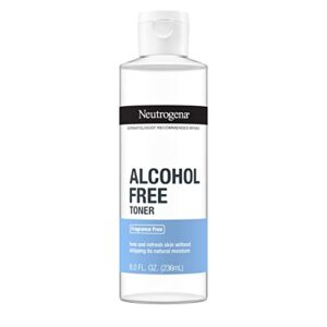 neutrogena alcohol-free gentle daily facial toner, fragrance-free face toner to tone & refresh skin, toner gently removes impurities & reconditions skin, hypoallergenic, 8 fl. oz