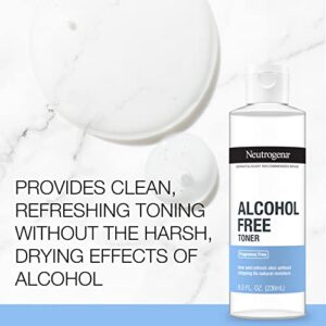 Neutrogena Alcohol-Free Gentle Daily Facial Toner, Fragrance-Free Face Toner to Tone & Refresh Skin, Toner Gently Removes Impurities & Reconditions Skin, Hypoallergenic, 8 fl. oz