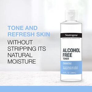 Neutrogena Alcohol-Free Gentle Daily Facial Toner, Fragrance-Free Face Toner to Tone & Refresh Skin, Toner Gently Removes Impurities & Reconditions Skin, Hypoallergenic, 8 fl. oz