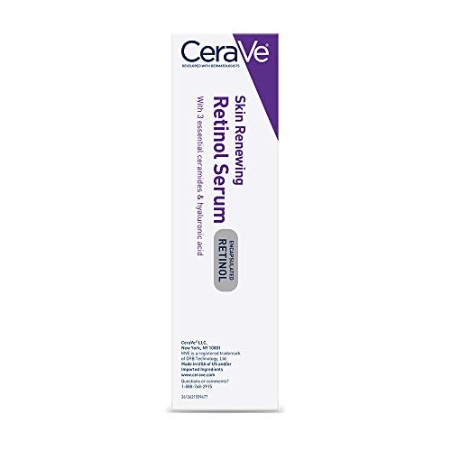 CeraVe Anti Aging Retinol Serum | Cream Serum for Smoothing Fine Lines and Skin Brightening | With Retinol, Hyaluronic Acid, Niacinamide, and Ceramides | 1 Ounce