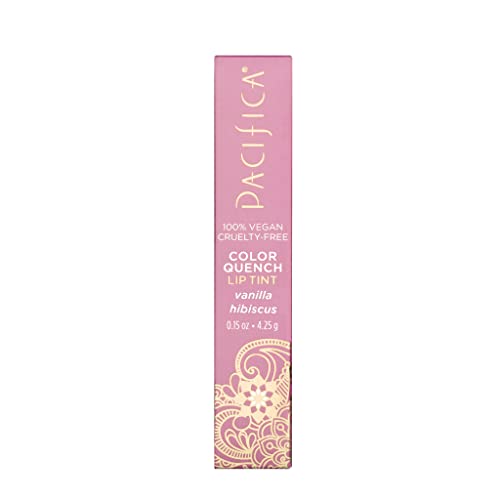 Pacifica Beauty, Color Quench Tinted Lip Balm, Vanilla Hibiscus, Coconut Oil, Cocoa Seed Butter, Vitamin E, Moisturizer, Dry Cracked Skin, Mineral Oil Free, Paraben Free, Vegan & Cruelty Free