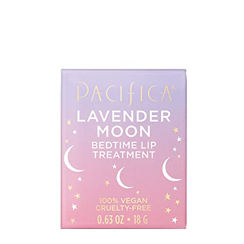 Pacifica Beauty, Lavender Moon Bedtime Lip Treatment, Lip Mask for Chapped, Cracked, Dry, Wrinkled Lips, 100% Vegan and Cruelty Free , Clear , 0.63 Ounce (Pack of 1)