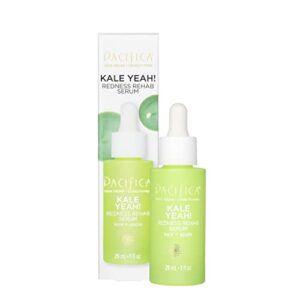 pacifica beauty, kale yeah! redness rehab serum, reduce redness, minimize pore size, oily skin control, niacinamide, pea proteins, copper peptides, super greens, combination & oily skin types, vegan