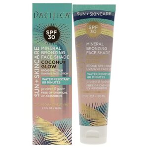 pacifica mineral bronzing face shade spf 30 – coconut glow sunscreen unisex 1.7 oz