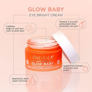 Pacifica Beauty | Glow Baby VitaGlow Hydrating Face Moisturizer + Eye Cream Set | Vitamin C, Caffeine, Hyaluronic Acid | Brightening, Glowing | 100% Vegan and Cruelty Free | Clean Skin Care