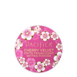 pacifica cherry velvet matte setting translucent powder women, white, 0.45 oz