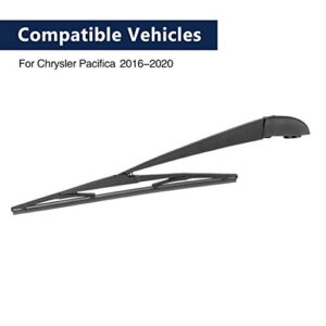 X AUTOHAUX Car Rear Windshield Wiper Blade Arm Set for Chrysler Pacifica 2016-2020 14 Inch