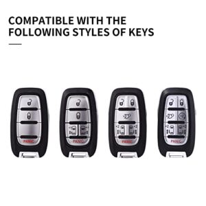 SK CUSTOM Smart Key Fob Case Red TPU Protective Cover Compatible with Chrysler Pacifica 3 5 6 7 Button Keyless Entry Remote