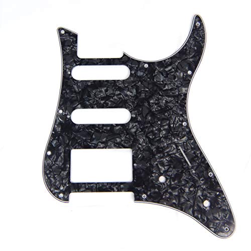 Guitar Pickguard For YAMAHA Pacifica EG 112 PAC112V, 4Ply Black Pearloid