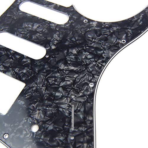 Guitar Pickguard For YAMAHA Pacifica EG 112 PAC112V, 4Ply Black Pearloid