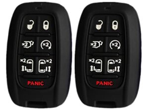 smart key fob case cover for 2017-2022 chrysler pacifica 2020-2022 voyager keyless remote control cover part numbers are reference m3n-97395900 68217832ac 7812a-97395900 black