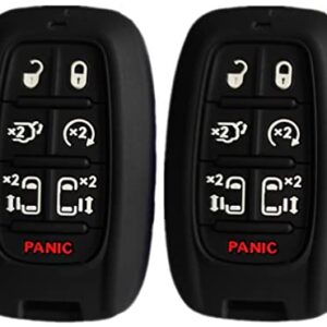 Smart Key Fob Case Cover for 2017-2022 Chrysler Pacifica 2020-2022 Voyager Keyless Remote Control Cover Part Numbers are Reference M3N-97395900 68217832AC 7812A-97395900 Black