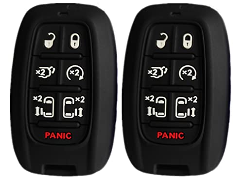 Smart Key Fob Case Cover for 2017-2022 Chrysler Pacifica 2020-2022 Voyager Keyless Remote Control Cover Part Numbers are Reference M3N-97395900 68217832AC 7812A-97395900 Black