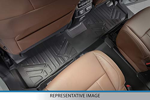 SMARTLINER Custom Fit Floor Mats 3 Row Liner Set Black for 2017-2021 Chrysler Pacifica Hybrid Model Only.