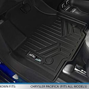 MAXLINER 3 Row Liner Set Black Compatible with 2017-2021 Chrysler Pacifica 7 or 8 Passenger Model (No Hybrid Models) and 2021 Voyager