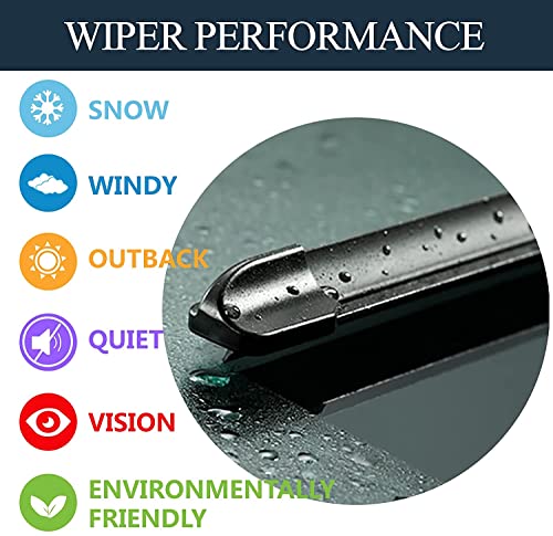 AUTOBOO 26"+20" Windshield Wipers with 14" Rear Wiper Blade Replacement for Chrysler Pacifica 2017 2018 2019 2020 2021-Original Factory Quality (Pack of 3)