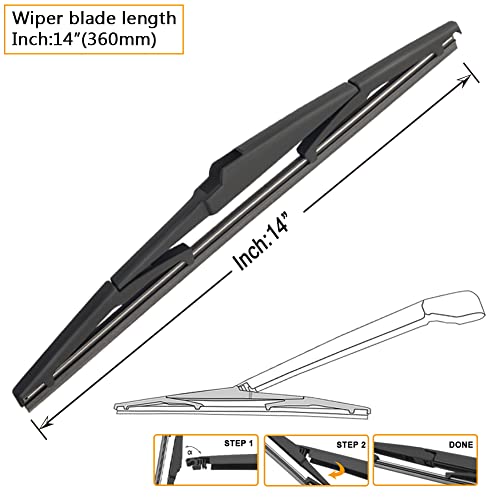 AUTOBOO 26"+20" Windshield Wipers with 14" Rear Wiper Blade Replacement for Chrysler Pacifica 2017 2018 2019 2020 2021-Original Factory Quality (Pack of 3)