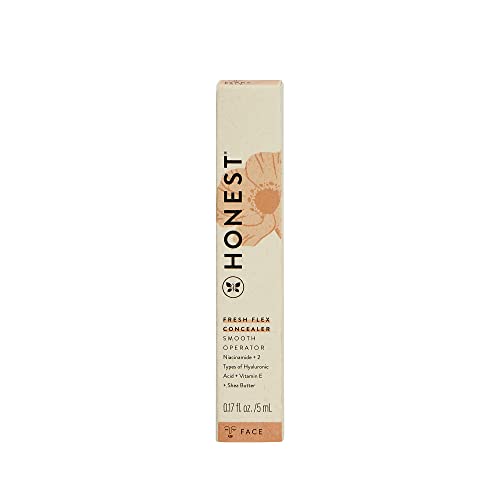 Honest Beauty Fresh Flex Concealer with Niacinamide + Vitamin E + Hyaluronic Acid | Vegan + Cruelty free | Ivory, 0.17 fl oz