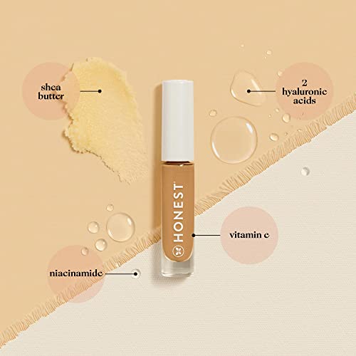 Honest Beauty Fresh Flex Concealer with Niacinamide + Vitamin E + Hyaluronic Acid | Vegan + Cruelty free | Ivory, 0.17 fl oz