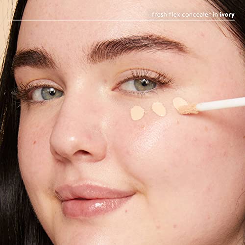 Honest Beauty Fresh Flex Concealer with Niacinamide + Vitamin E + Hyaluronic Acid | Vegan + Cruelty free | Ivory, 0.17 fl oz