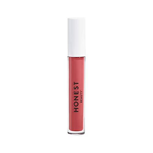 Honest Beauty Liquid Lipstick, Happiness with Avocado oil + Hyaluronic Acid |Lasting Hydration | EWG Certified + Dermatologist tested & Vegan + Cruelty free | 0.12 fl. oz.