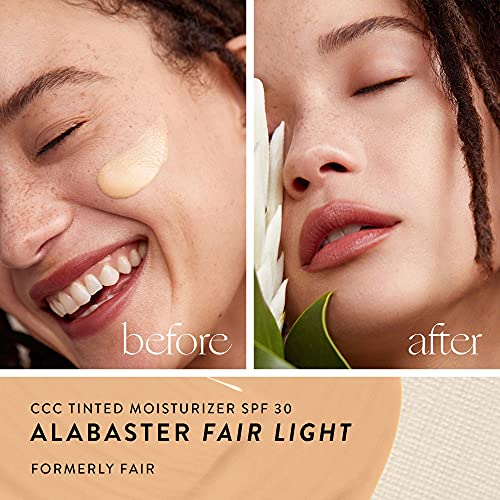 Honest Beauty CCC Clean Corrective with Vitamin C Tinted Moisturizer | Mineral SPF 30 | Vegan + Cruelty Free | Alabaster Fair Light, 1 fl oz