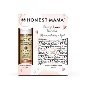 the honest company mama body butter + body oil bump love bundle, 8.2 oz.