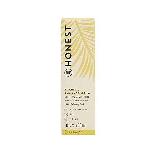 Honest Beauty Vitamin C Radiance Serum with Artichoke & Clover Extracts | Paraben Free, Dermatologist Tested, Cruelty Free | 1.0 Fl. Oz