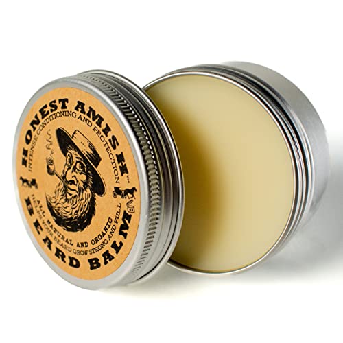 Honest Amish Beard Balm Leave-in Conditioner - Made with only Natural and Organic Ingredients - 2 Ounce Tin