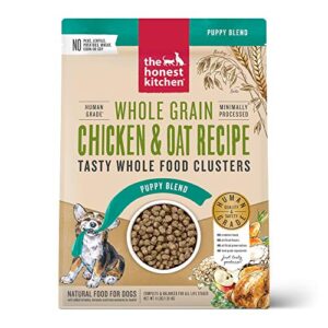 the honest kitchen whole food clusters puppy whole grain chicken dry dog food, 4 lb bag