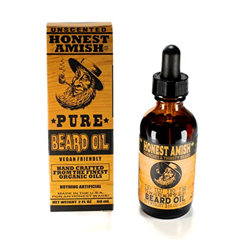 Honest Amish - Pure Beard Oil - 2 Ounce - Fragrance Free
