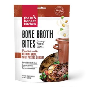 the honest kitchen bone broth bites: roasted with beef bone broth & sweet potatoes, 8 oz bag