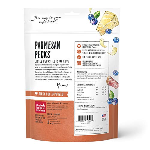 The Honest Kitchen Parmesan Pecks: Beef, Parmesan & Blueberry Recipe, 8 oz Bag