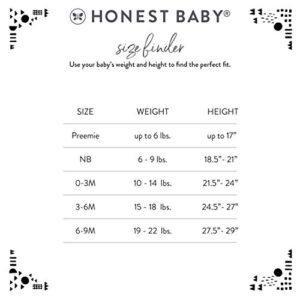 HonestBaby unisex baby Organic Cotton Footed & Play Pajamas and Toddler Sleepers, Rainbow Stripe, Newborn US