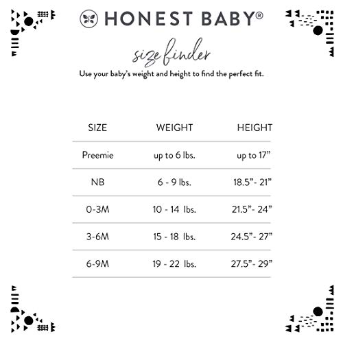 HonestBaby unisex baby Organic Cotton Footed & Play Pajamas and Toddler Sleepers, Rainbow Stripe, Newborn US