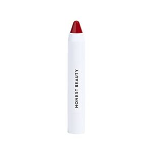 honest beauty lip crayon-demi-matte, strawberry with jojoba oil & shea butter | lightweight, high-impact color | ewg certified + dermatologist tested + hypoallergenic & cruelty free | 0.105 oz.