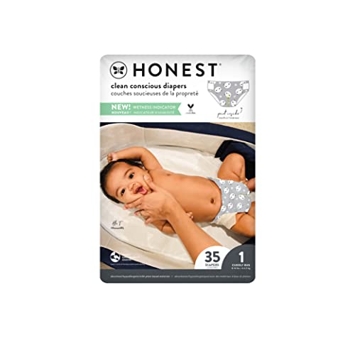 THE HONEST COMPANY Pandas Size 1 Diapers, 35 CT