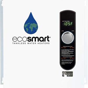 Ecosmart ECO 24 24 KW at 240-Volt Electric Tankless Water Heater with Patented Self Modulating Technology, 17 x 17 x 3.5