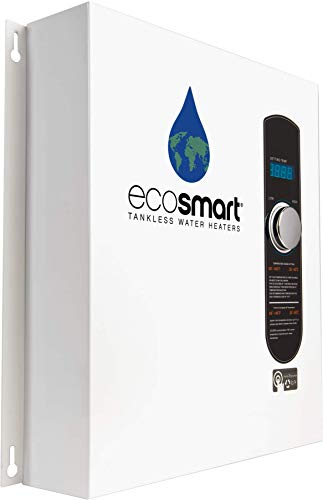 Ecosmart ECO 24 24 KW at 240-Volt Electric Tankless Water Heater with Patented Self Modulating Technology, 17 x 17 x 3.5