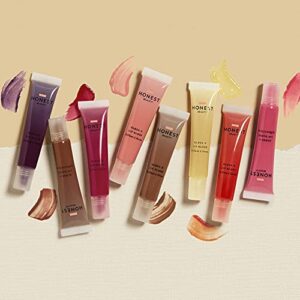 Honest Beauty Gloss-C Lip Gloss, Poppy Topaz with Coconut Oil + Jojoba Seed Oil| EWG Certified + Dermatologist Tested & Vegan + Cruelty free | 0.33 fl. Oz