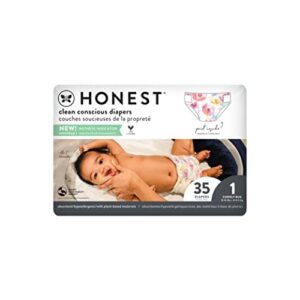 the honest company rose blossom size 1 diapers, 35 ct