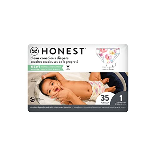 THE HONEST COMPANY Rose Blossom Size 1 Diapers, 35 CT