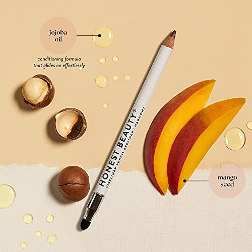 Honest Beauty Vibeliner Pencil Eyeliner Harmony (Bronze) | With Jojoba Oil, Meadowfoam Oil, & Macadamia Nut Oil | With built-in smudger, 0.038 Ounce