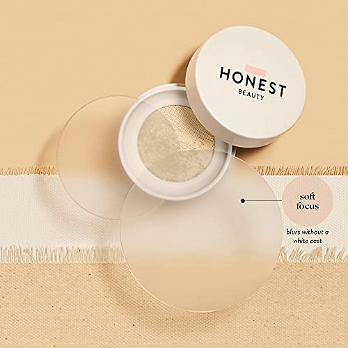 Honest Invisible Blurring Loose Powder | Lightweight Setting Powder | Mattify & Set Makeup |EWG Certified & Dermatologist Tested |Vegan + Cruelty free | .56 oz