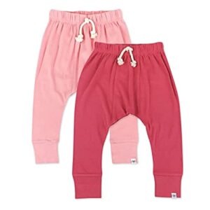 honestbaby baby organic cotton honest pants multi pack, 2-pack pink ombre, 18 months