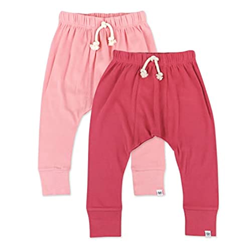 HonestBaby Baby Organic Cotton Honest Pants Multi Pack, 2-Pack Pink Ombre, 18 Months